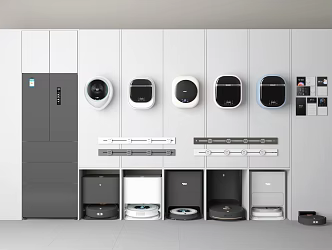 Modern washing machine appliance combination 3d model