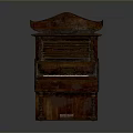 Retro Wooden Piano Style Household Furniture With Classic Design And White Keys
