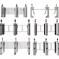 Public Facility Security Turnstile Gates With Automatic Access Control Systems