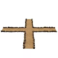 Cross Shaped Brown Lockers Design For Modern Storage Arrangement