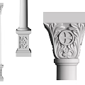 Ornate Roman Columns With Carved Capitals And Intricate Architectural Design Details