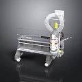 Industrial Equipment With Transparent Protective Shield Mobile Wheels Control Panel And Flexible Hose
