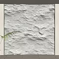 Natural Textured Wall Surface with Green Plant in Modern Interior Decor
