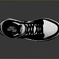 Stylish High Top Leather Sneakers Black White Brown Featuring Nike Swoosh and Jumpman Logo