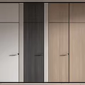 Modern Hinged Doors In White Dark Gray And Light Wood For Home Interior