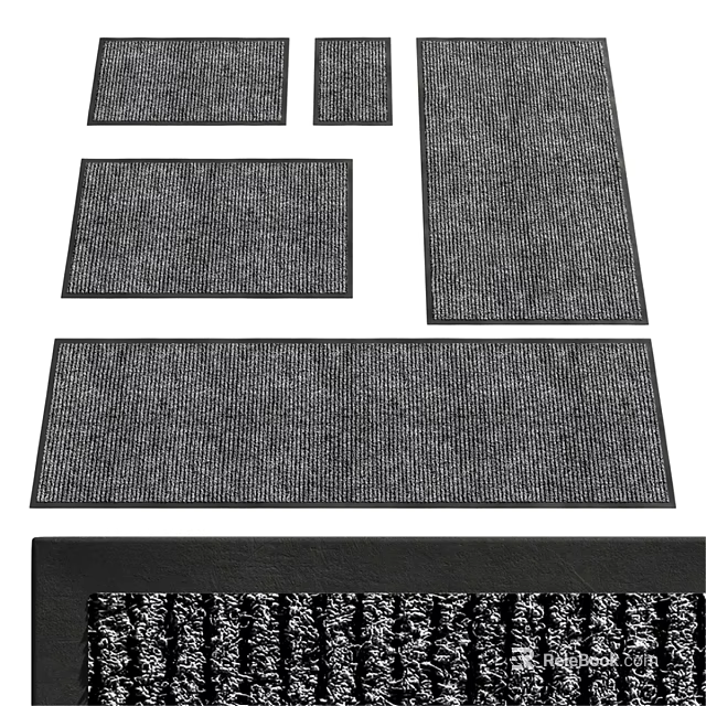 Square Rugs In Various Sizes With Textured Pattern For Home Decoration 3d model 