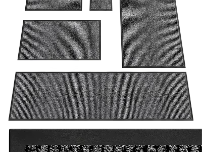 Square Rugs In Various Sizes With Textured Pattern For Home Decoration 3d model