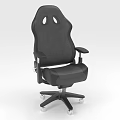 Black Ergonomic Office Chair With Armrests Swivel Base Backrest Holes And Wheels