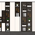 Modern bookcase 3d model
