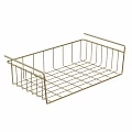Durable Golden Metal Kitchen Storage Basket For Organizing Utensils And Tools