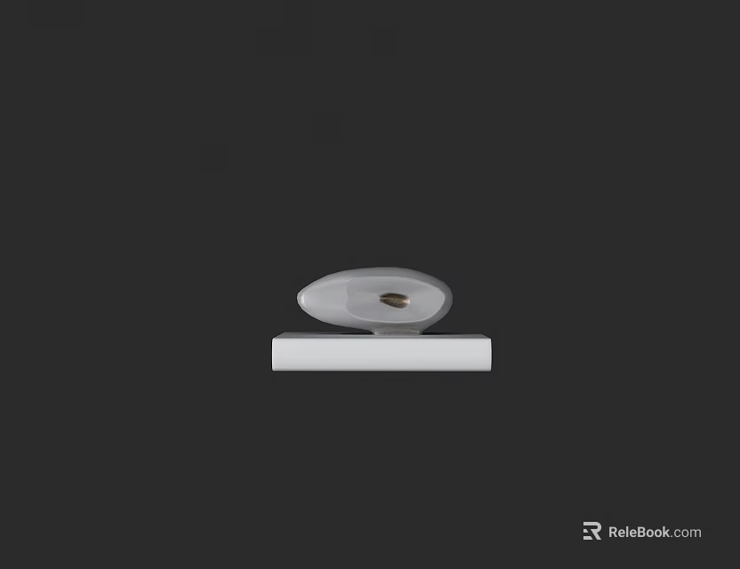 Modern Minimalist Decorative Ornament Set With Oval Tray And Rectangular Stand 3d model