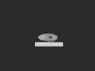 Modern Minimalist Decorative Ornament Set With Oval Tray And Rectangular Stand 3d model