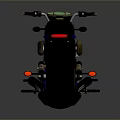 Custom Blue Modern Motorcycle With Black Seat Blue Rims And Shiny Engine Design