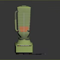 Vintage Green Blender With Transparent Jar Control Buttons And Power Cord