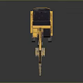 Yellow Excavator Heavy Construction Machinery With Tracked Undercarriage And Front Digging Bucket