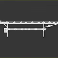 Industrial Conveyor Equipment With Long Blue Belt And Metal Support Legs