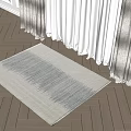 Square Textured Cream Carpet On Light Wooden Floor With Curtains And Natural Light
