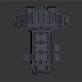 Futuristic Interstellar Spaceship Featuring Advanced Multi Module Structure For Cosmic Exploration