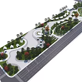 Scenic Urban Park Landscape With Winding Pathways Green Lawns And Shaded Rest Areas