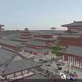 Ancient Chinese Architecture With Multi tiered Pagodas Curved Eaves And Historic Plaza
