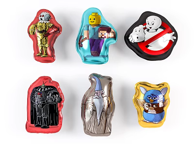 Colorful Inflatable Cartoon Character Toys With Various Pop Culture Designs 3d model