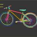 Yellow Mountain Bicycle with Black Tires Sturdy Frame and Glossy Reflection