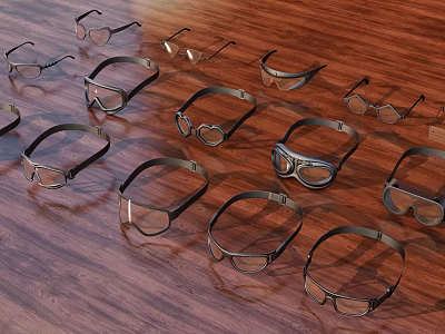 All kinds of glasses glasses material 3d model