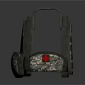 Camouflage Tactical Vest With Hunter Kobra Text Badges And Red Patches