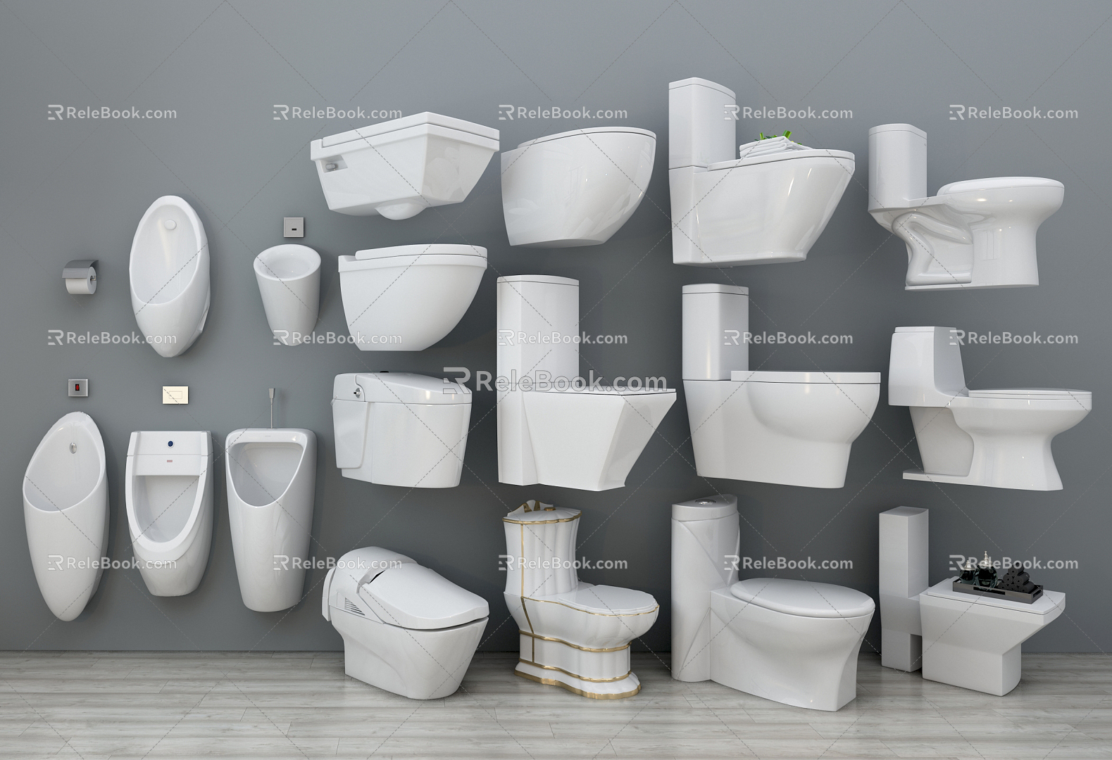 Modern toilet 3d model