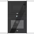 Black Built In Microwave And Oven Combination For Modern Kitchen Design