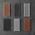 Modern Heating Radiators in Various Styles and Colors with Metallic and Wooden Finishes for Interior
