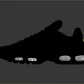Black Mesh Upper Sneakers With White Cushioned Soles And Modern Design