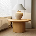 Modern side a few side a few corner a few pottery pot table lamp 3d model