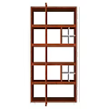 Modern Wooden Storage Shelving Unit With Multiple Compartments And Open Shelves