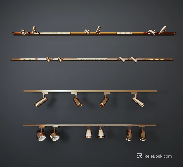 Modern LED Downlights and Spotlights with Adjustable Metal Heads Multiple Styles 3d model