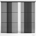 Modern Black And White Sliding Doors Featuring Vertical Stripes For Home Interior Design