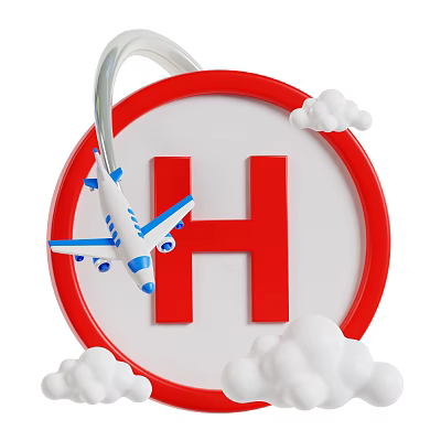 Modern aircraft cloud stop sign cartoon aircraft 3d model Modern aircraft cloud stop sign cartoon aircraft 3d model