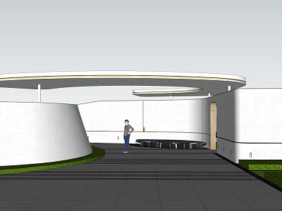 Modern Gate Sales Department Entrance 3d model