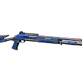 Colorful Blue Play Equipment With Toy Gun Design And Plastic Material Accents