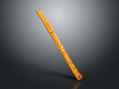 Handmade Natural Bamboo Flute With Smooth Surface For Household Decoration 3d model