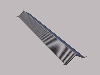 Sloped Architectural Roof Component With Striped Surface And Modern Design 3d model