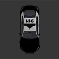 Black And White Police Car With Red And Blue Emergency Lights And Sleek Exterior Design
