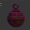 Ancient Bronze Bell With Ring Handle And Intricate Carved Decorative Patterns