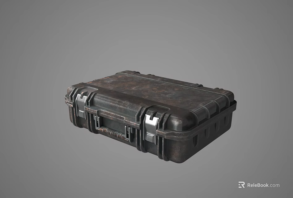 Rugged Heavy Duty Protective Case With Metal Latches And Textured Surface 3d model 