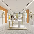 Modern Clothing Store Exterior With Elegant Window Display Mannequins And Decorative Elements