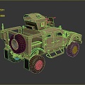 Bulletproof Car Armed Jeep Armed Car Armed Bulletproof Car Military Jeep Off-road Jeep Humvee 3d model