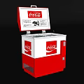 Classic Coca-Cola Red And White Cooler Fridge With Brand Logo Design