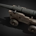 Cannon Earth Cannon Battery Cannon Gun Ancient Cannon Tower Battery Wall Cannon Low Face Low Number Low Model Simple Model Game Movie and TV Level Super Realistic 3d model