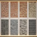 Various Brick Wall Background Designs with Different Colors and Textures for Interior Decor 3d model