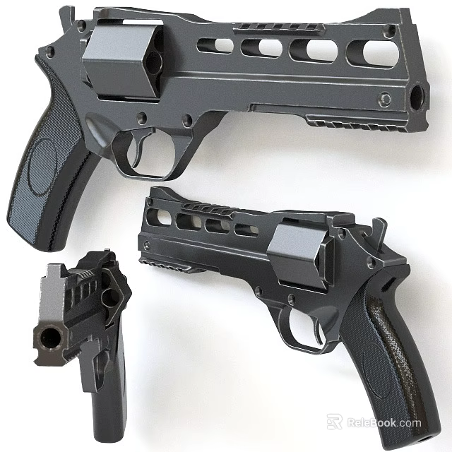Black Tactical Pistol With Ergonomic Grip And Modern Precision Engineered Components 3d model 